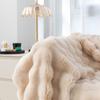Bubble rabbit blanket flannel blanket Four season nap sofa blanket Coral fleece leisure air conditioning cover blanket Thickened plush bed cover
