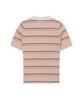 Covernat Woman Striped Collar Half Knit Pink