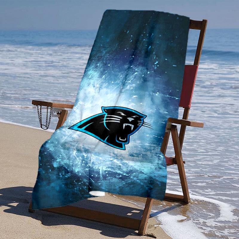 Proof Beach Towel with Carolina Panthers Pattern - Soft,absorbent,quick-drying,machine Washable - Perfect for Swimming,camping,bathing