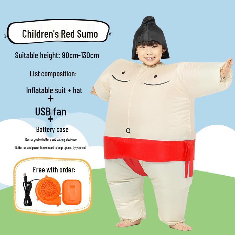 Inflatable Sumo Costume - Halloween Festival Prank for Large Adults