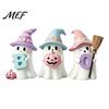Fun Halloween Desk Accessories Ghost Figurine, Resin Spooky Cute Statue, Funny Creepy Collectible Art Figurines Tabletop Ornament for Home Shelf