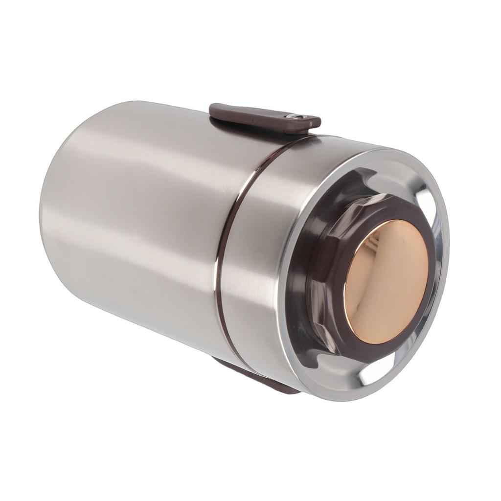 Caixa de Almoço Térmica a Vácuo de Aço Inoxidável 304 de 2000ml Portátil Barril Térmico a Vácuo de 3 Camadas Cor Aço Inoxidável