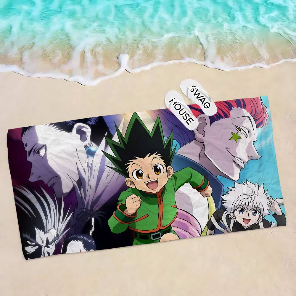Cartoon Animation HUNTER X HUNTER Microfiber Beach Towel Absorbent Quick dry Soft Yoga Swimming Resort Mountain Climbing Towel