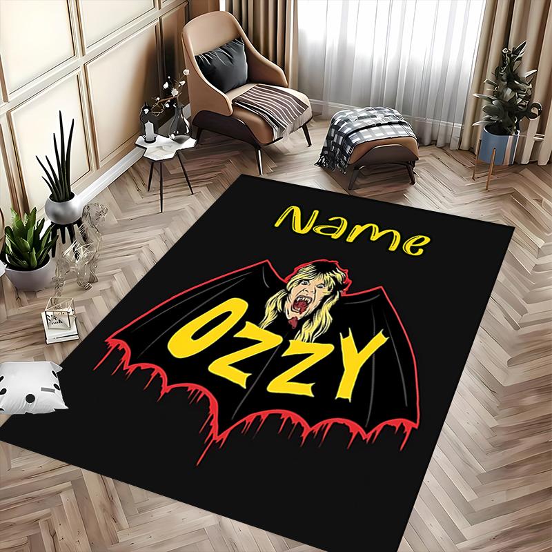 Custom Personalization Rock Ozzy Osbourne Area Rug - Perfect For Kitchen, Bathroom,Laundry Room Decor Large Size Available,Gift All Seasons