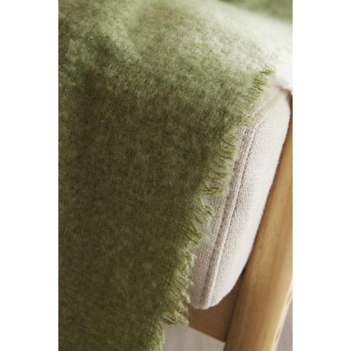Plaid 130 x 170 cm Polyester tricot uni effet Mohair "Melia" Le fil d'Ariane