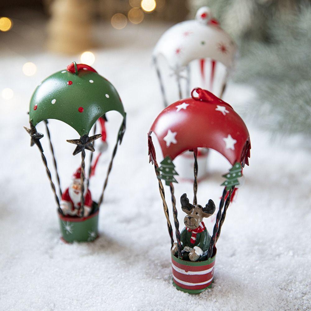 Hot Air Balloon Xmas Ornament Ball Creative Xmas Decor Christmas Hanging Decoration  New Year Party