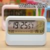 Digital Alarm Clock with Temperature Weather Desk Clock Day of Week Alarm Clocks for Bedroom Living Room Office Bedside