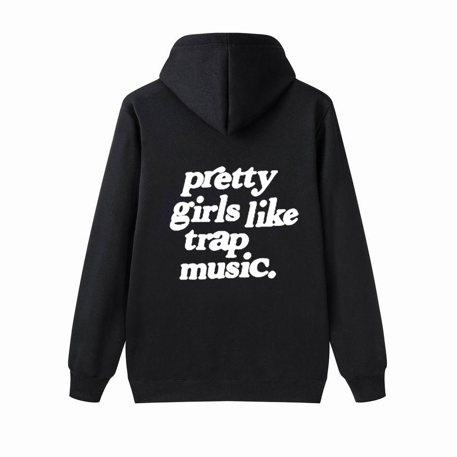 

Симпатичные девушки любят трэп-музыку, толстовка с капюшоном, женская забавная толстовка с капюшоном, пуловеры, унисекс, топ из чистого хлопка, джемпер, повседневные толстовки с капюшоном M чёрный