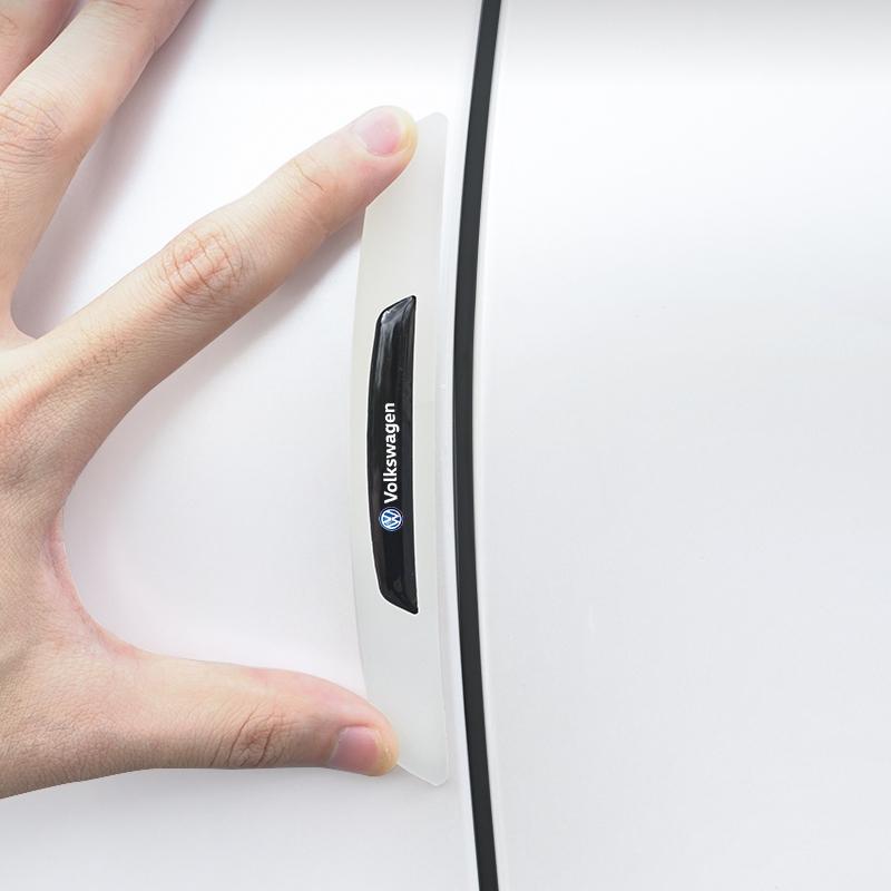 4Pcs Car Anti-collision Protection Decoration Strip Auto Accessory For VW Golf Passat b6 Amarok T5 Car Door Scratch Protector
