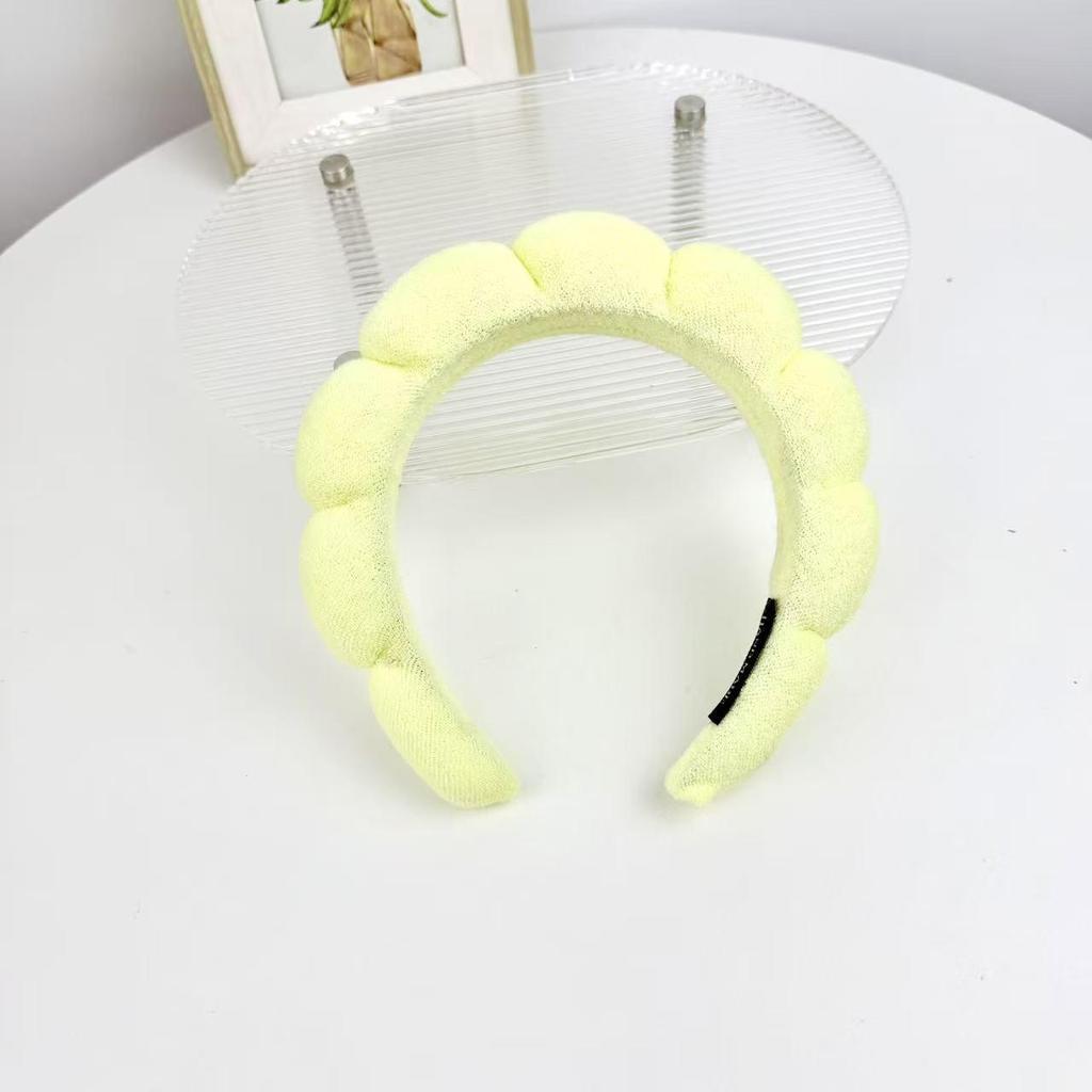 Women's Cute Blue Cloud Headband - Wide, High Skull Top for Face Washing