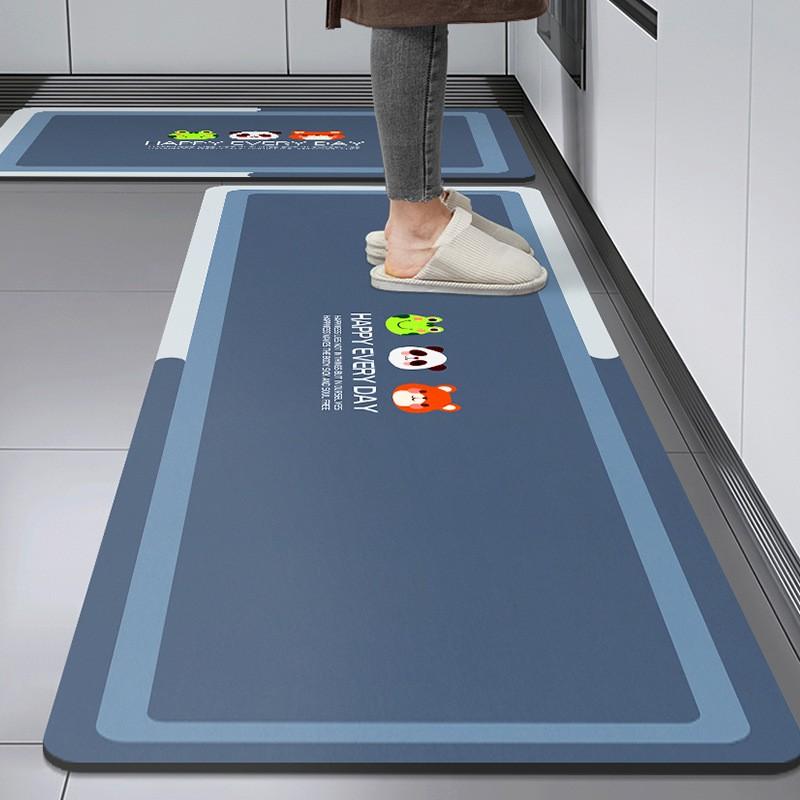 Modern Minimalist Kitchen Mat Silicone Diatomite Absorbent Non-Slip Water Drainage Floor Pad Cooking Area