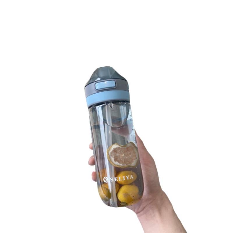 Elegant And Stylish Ins Wind Adult Pregnant Women's Simple Outdoor Sports Strap Straw High Temperature Resistant Plastic Cup Seal 500ml 650ml