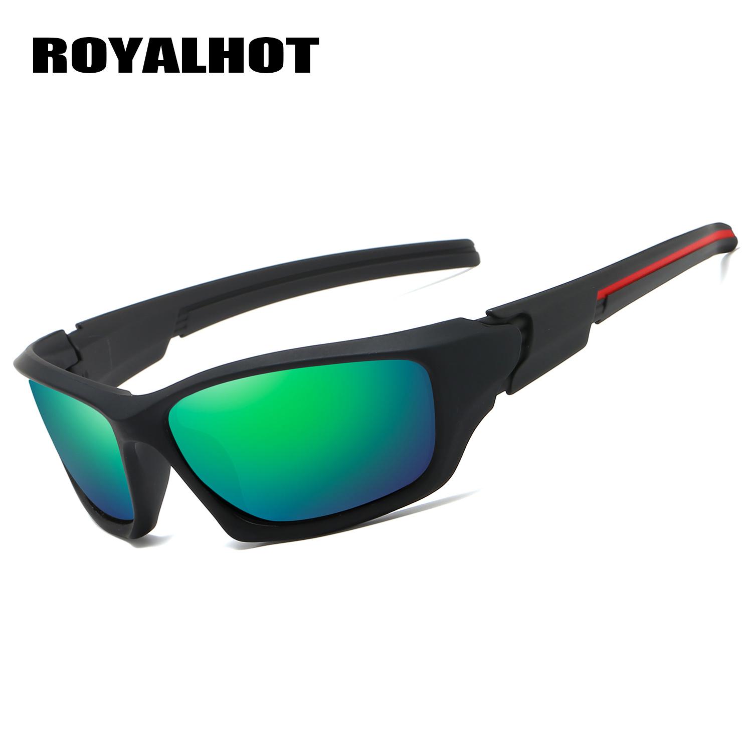 RoyalHot унисекс поляризационные спортивные солнцезащитные очки в квадратной оправе — фото 21
