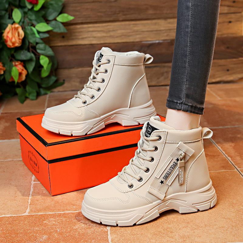 Women's 2024 High-Top Non-Slip Thick-Soled Snow Boots: Autumn/Winter Casual Outdoor Motorcycle Shoes