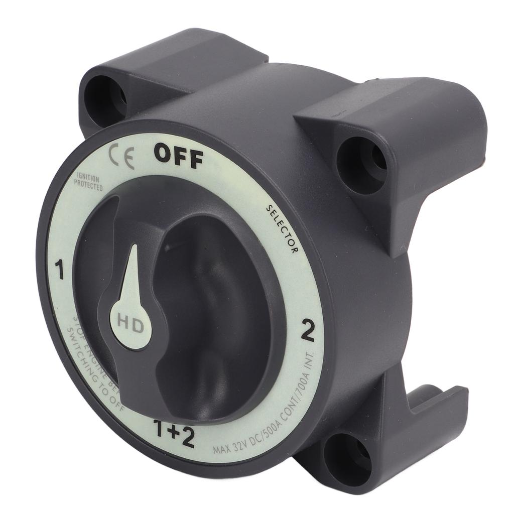 500A Marine Battery Cut Off Switch Heavy Duty 4 Position Battery Disconnect Switch for RV Boat