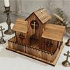 Multiple Holes Bird Hanging Feeder Rustic Style Birdhouse Nesting Feeding  Yard Decoration