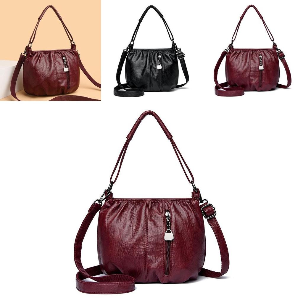 Pu Water Bucket Bag For Women With Multicompartment And Zipper Closure For Daily Use