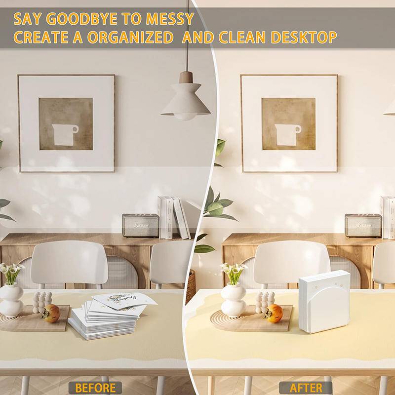 Napkin Organizer Transparent Napkin Holder Modern Acrylic Tissue Box Square Durable Tissue Paper Dispenser Case Vertical Holder