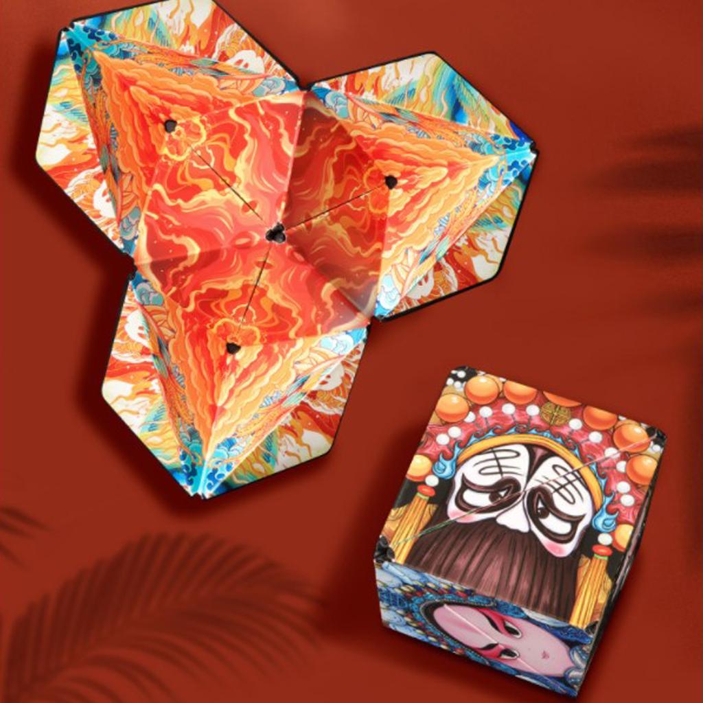 Magnetic Transform Cube 3D 72 Shapes Changing Cube Stress Relief Toy for Adults Kids MC-05 Fantasy Gobi