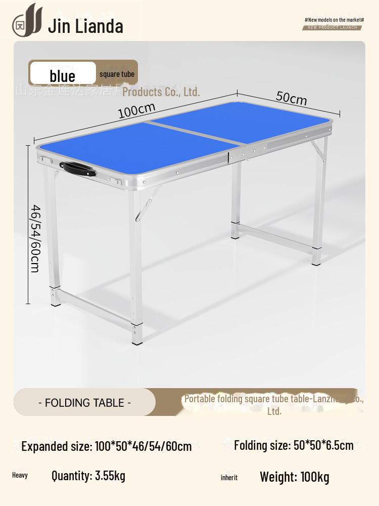 Přenosný multifunkční hliníkový skládací stůl pro stolování a venkovní použití