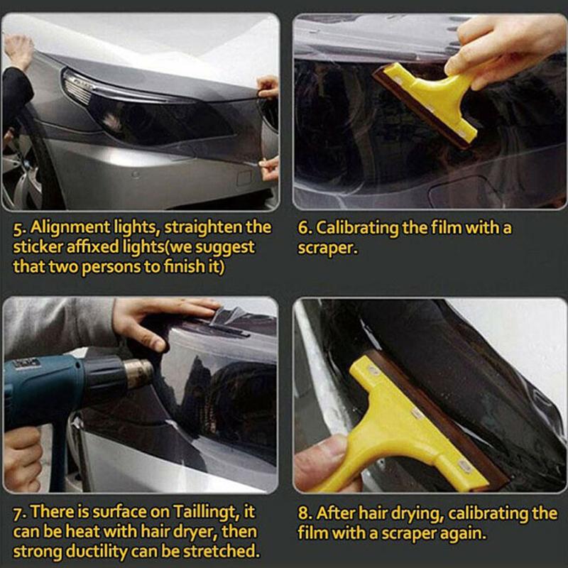 Car Light Protection Vinyl Wrap Transparent Film for Taillights Headlights UV and Heat Resistant (60 80 Characters)