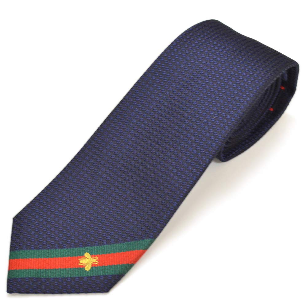 Gucci Bee Narrow Silk Tie with 7cm Blade Model Midnight Blue Men s (Bee) Web, Width, Number egc19s004, 456510-4066,