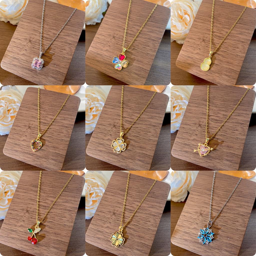Light Luxury Zircon Full Diamond Choker Necklace Titanium Steel Versatile Minimalist Accessories for Women