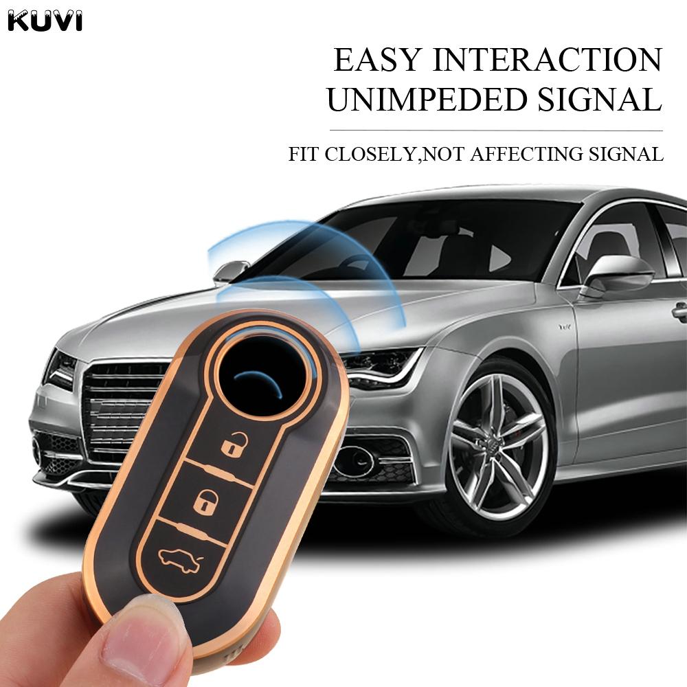 Kuvi Tpu Car Key Cover Shell Case Fob For Fiat 500 Panda Punto Bravo Doblo Peugeot Boxer Citroen Relay Fiat Ducato Lancia Musa