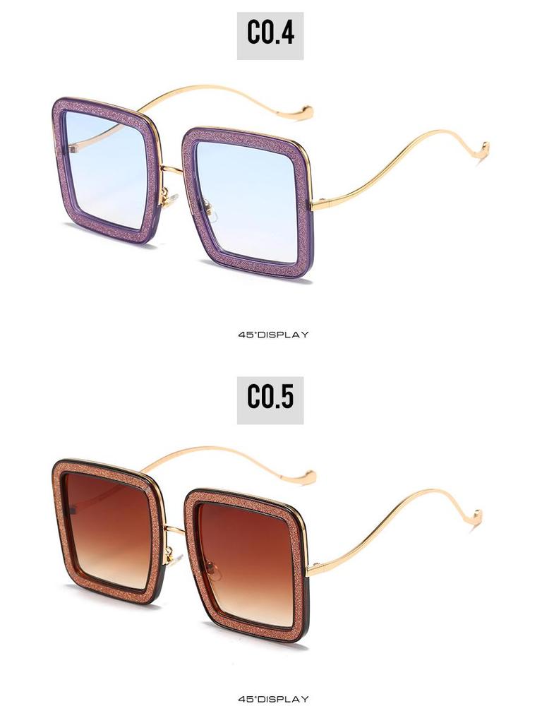 2022 Trendy Square Sunglasses - European & American Influencer Style, Flashy Diamond Design, Fun & Chic for Women