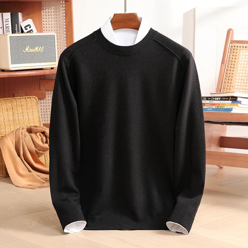 Yiliteng Men's YTMTST6818 Loose Fit Round Neck Knit Sweater
