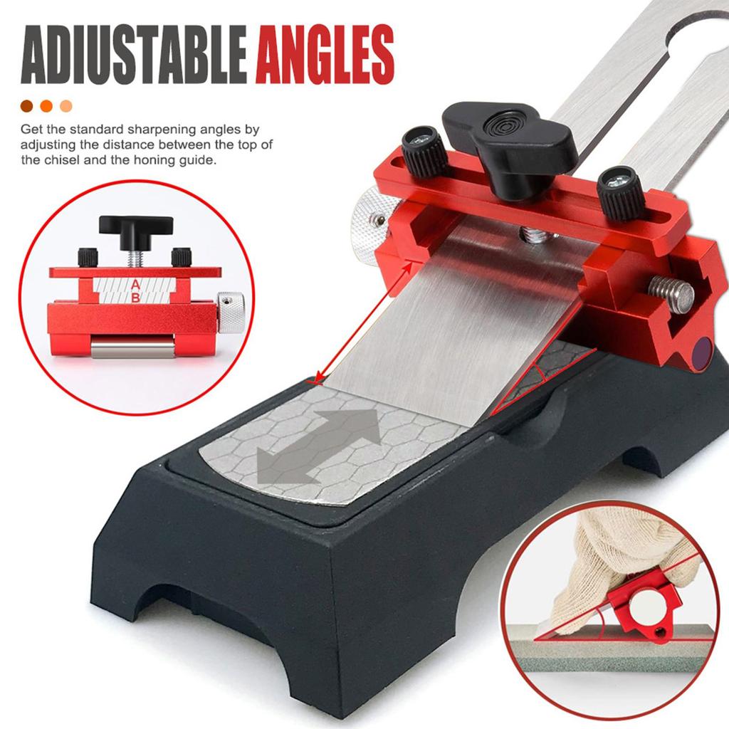 Precise Honing Guide Suitable for Chisels and Planer Blades with Adjustable Knob for Width Control Reinforced Stability