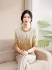 Chic Autumn Knit Sweater for Middle-Aged and Elderly Women - Round Neck, Long Sleeve, Lightweight Base Layer Top