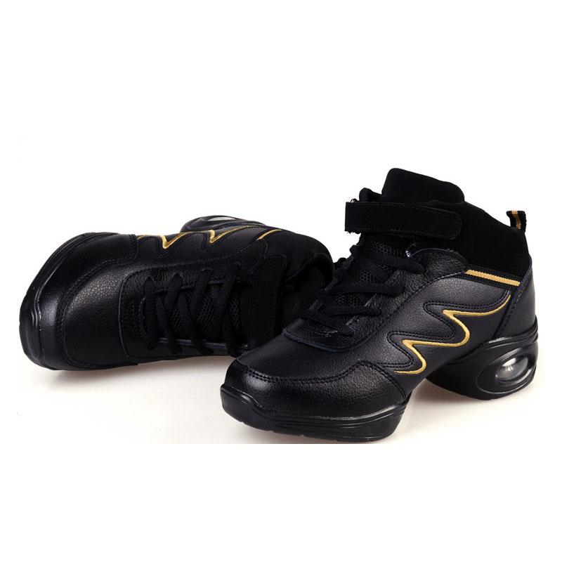 White Leather Jazz Dance Sneakers Women Soft Soled Teachers Dance Shoes Latin Practice Dancing Shoes
