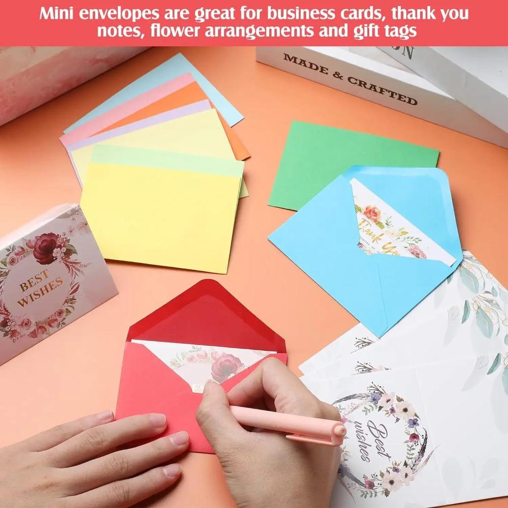 10/50Pcs Colorful Retro Blank Mini Paper Envelopes Wedding Party Invitation Greeting Cards Gift Envelope