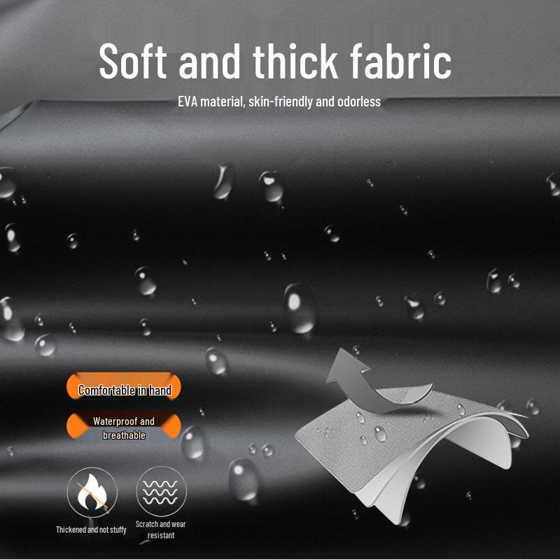 Black Adult Trench Coat-Style Windproof Hooded Rain Poncho, Extra Long & Thick, In Stock
