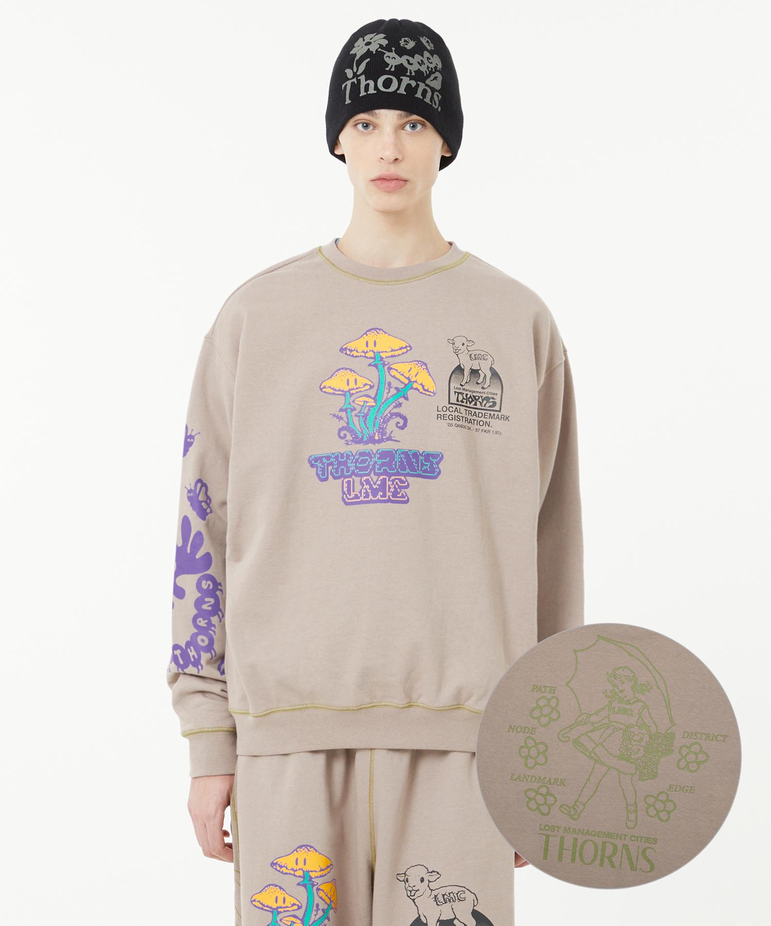 Свитшот Lmc Thorns Collage Cntrst St Песочный Sand/M