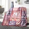 80Th Birthday Celebration Throw Blanket Warmthful Decor Versatile for Sofa Couch Office Bed Picnics Ideal for All Seasons Warmthful Gift Y22