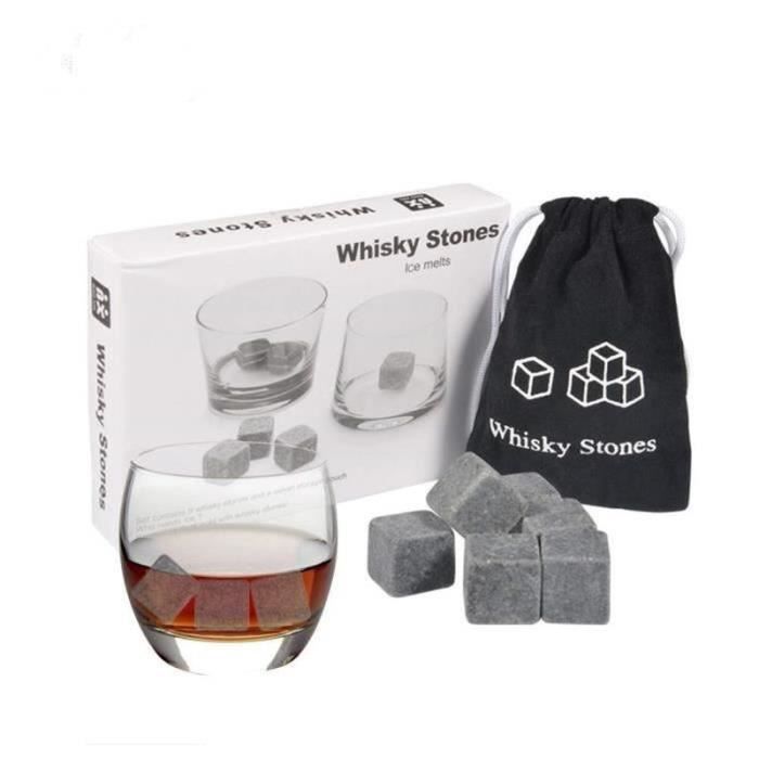Hochwertige Whisky-Steine Getränkekühler Eiswürfel aus Stein 9er-Set, Bestes Geschenk