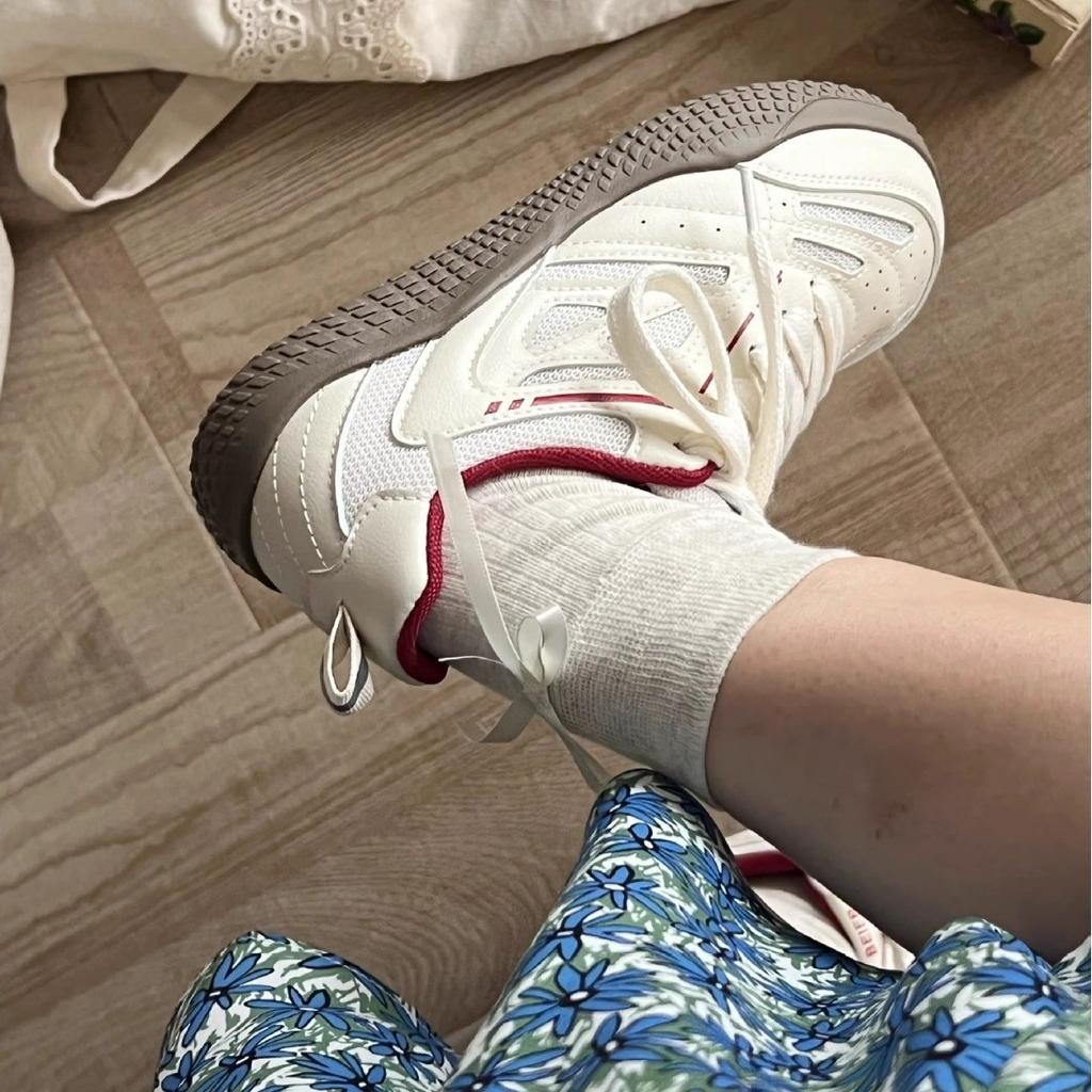 Korean version of student mesh Forrest Gump little white shoes women's shoes ins tide 2025 spring new thick-soled versatile casual board shoes
