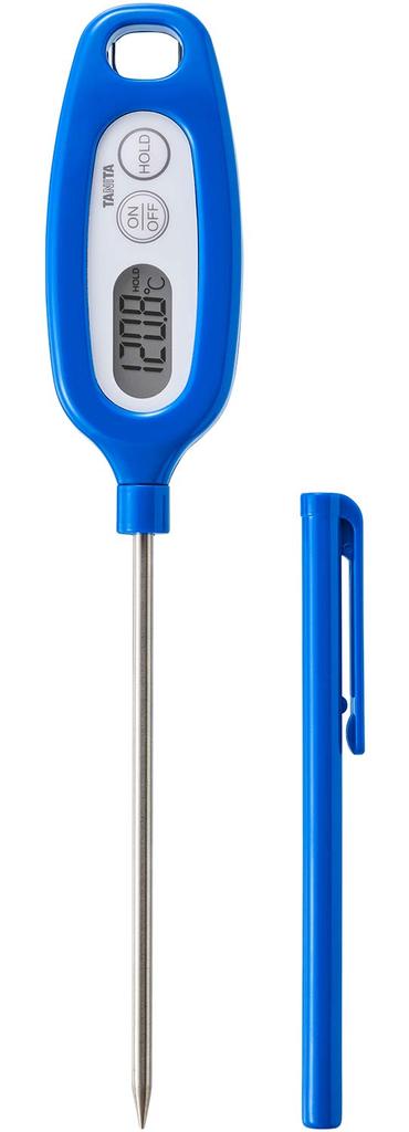 Tanita IPX7 Remembers Measured Stick Thermometer Thermometer, Cooking, Waterproof, -50~250°C, Blue, TT-508N BL, Temperature,