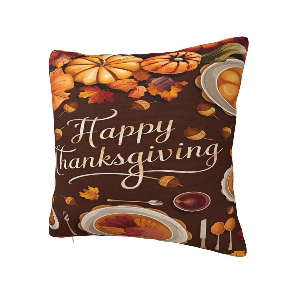 Pillow Case Happy Thanksgiving Day Soft Pillow Cover Morden Cushion Cover Graphic Pillowcases For Sofa Bedroom Home Decor