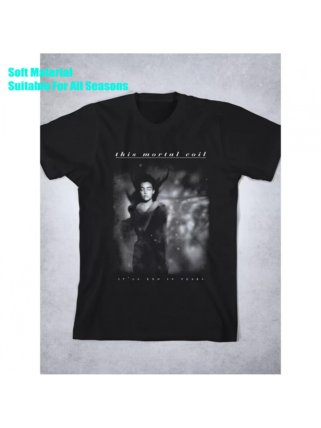 Men s & Women s This Mortal Coil & It Will End in Tears Gothic Band T-Shirt - Heavy Music Tee with Band Logo Print L