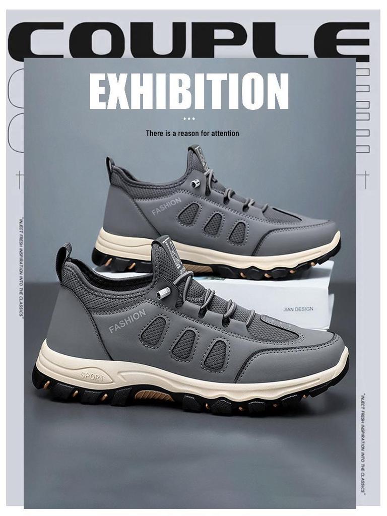 Men's 2026 Lightweight Outdoor Mountaineering Shoes - Soft Sole Travel Sneakers for Middle-aged and Elderly Dads