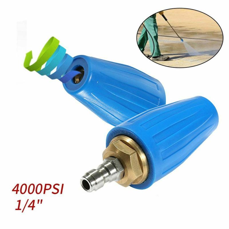 1/4" High Pressure Washer Rotating Turbo Nozzle 4.0 Gpm 4000psi Quick For Cleaning Asphalt Concrete