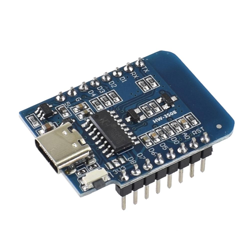 2pcs ESP8266EX Core D1 Mini NodeMcu Board Type-C CH340 NodeMCU Lua Type-C WLAN for Arduino IDE WIFI Module for IoT Applications