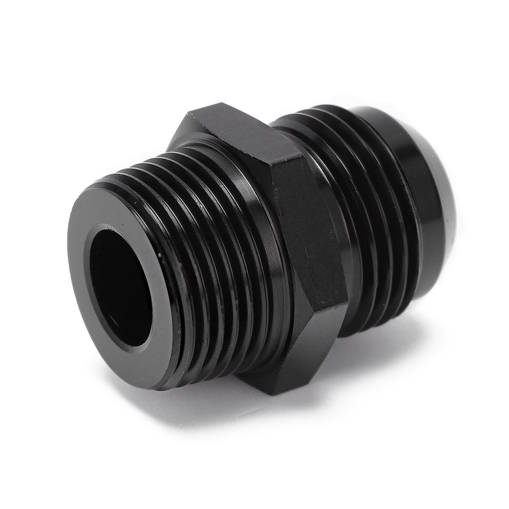 Fuel Line 12AN To 3 4NPT Adapter Fitting Straight Black Anodized Aluminum Replacement