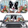 Talayituse Funny Family Dogs Print Windshield Sunshade for Car SUV Truck Foldable Uv Ray Reflector Front Window Sun Shade Visor Shield Cover