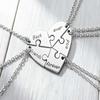 Sun Moon Stars Patchwork BFF Heart Necklace for Best Friends Forever
