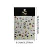 5D Winter Christmas Nail Stickers Colorful Star Garland Bells Snowflake Nail Art Decal Manicure Decorations