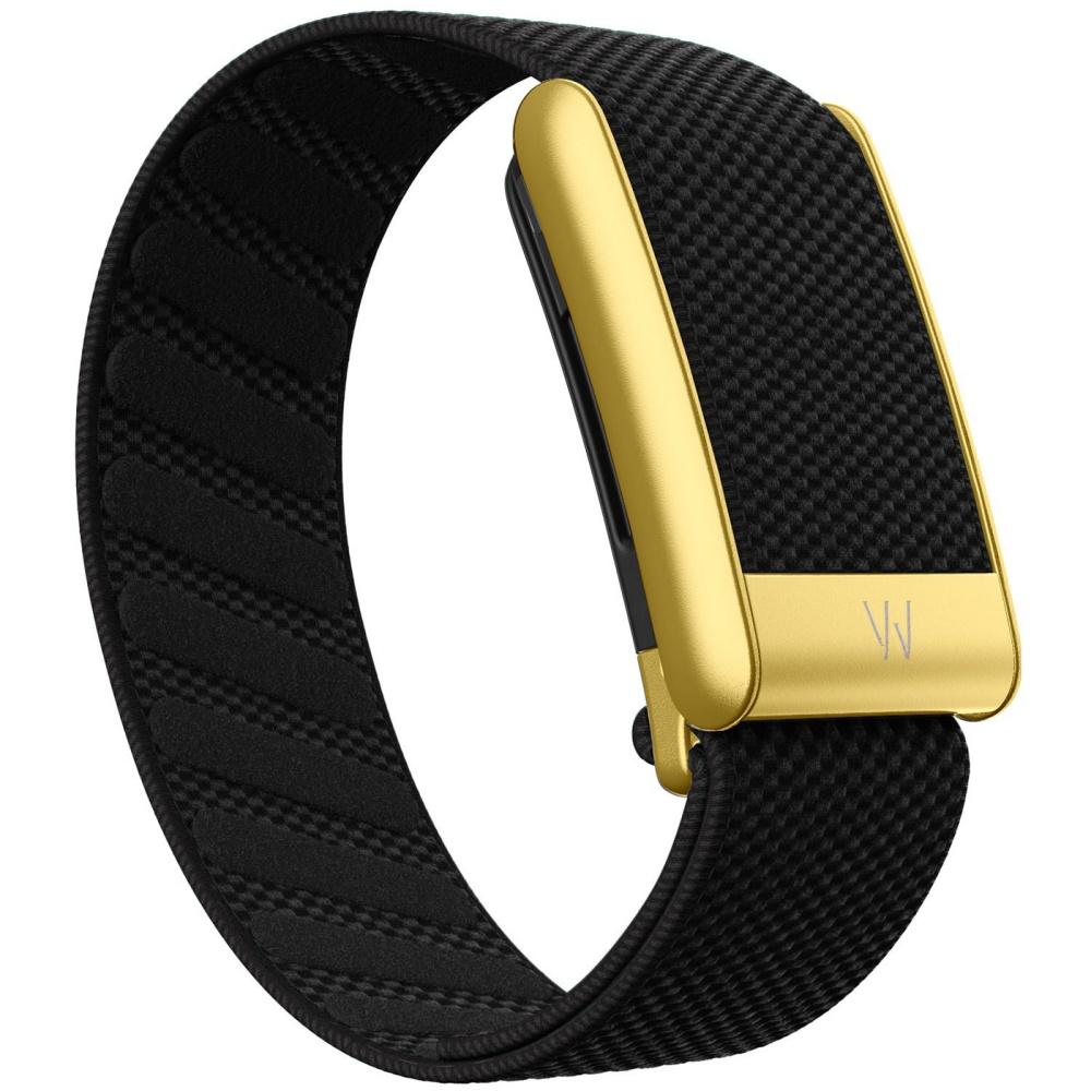 Suitable for Whoop 5.0 Wristband Strap, Nylon Woven Elastic Whoop MG Sports Replacement Strap, W Logo Gold Metal